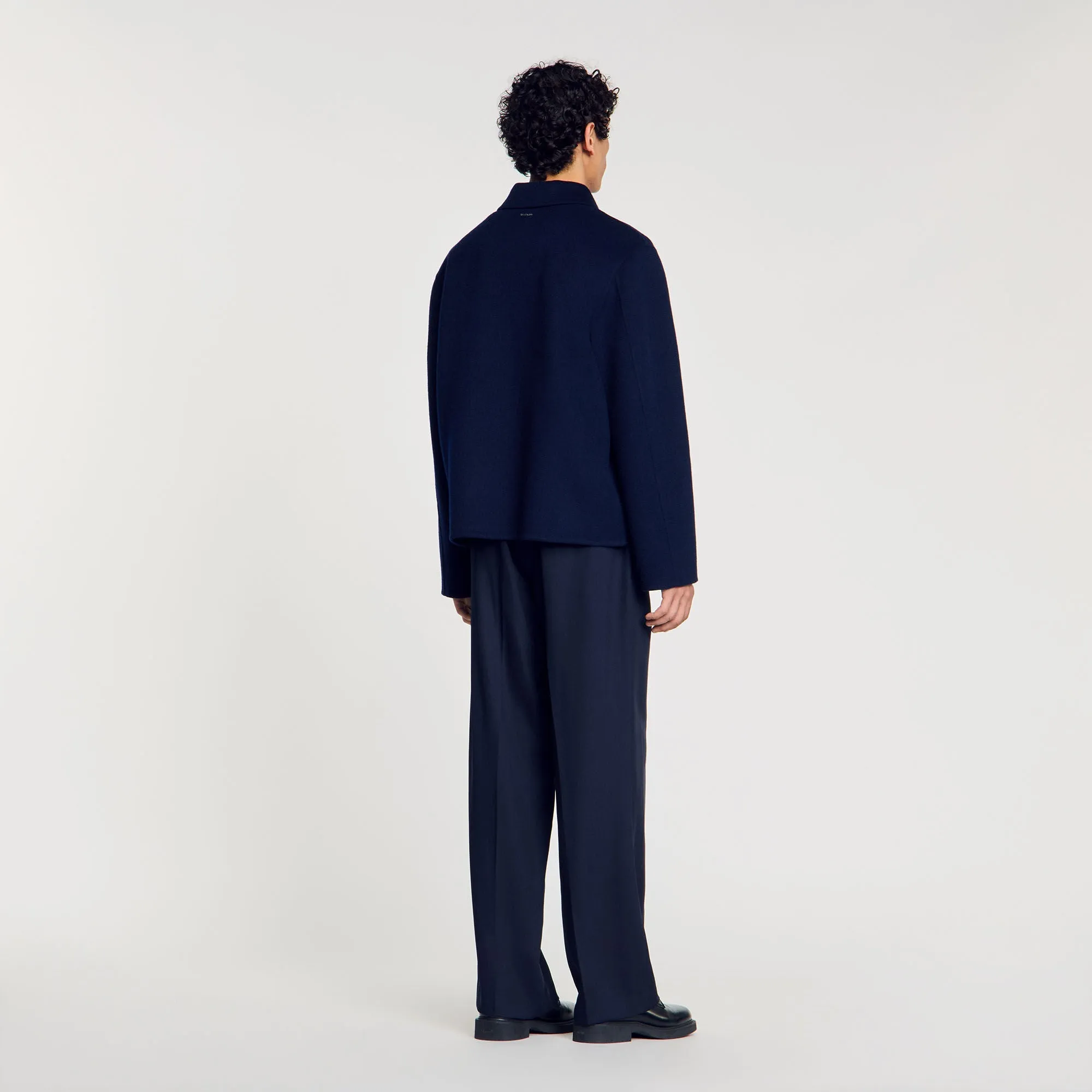 Jacket Double Face Double-Faced Wool Jacket Royal Blue