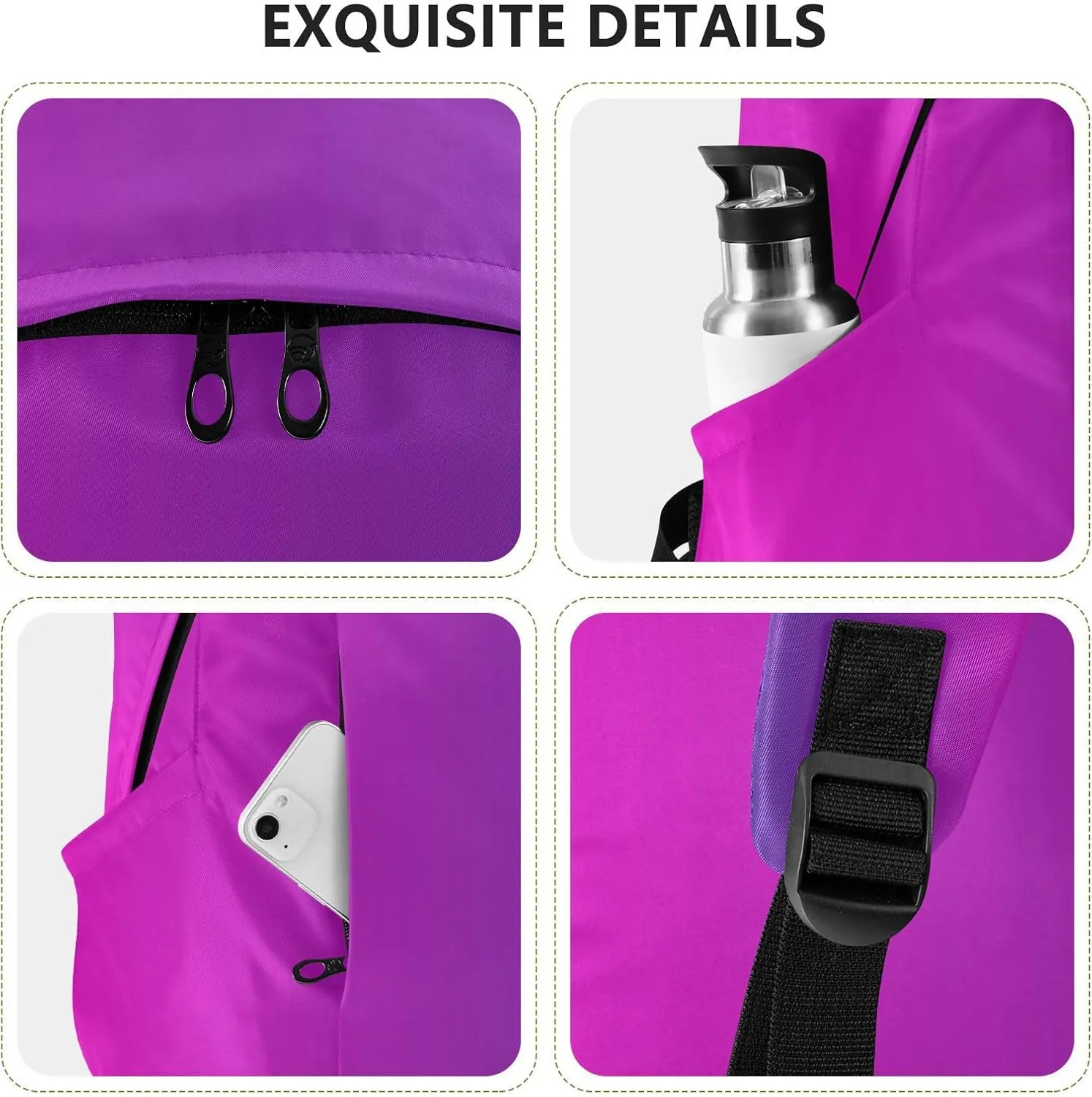 Joko Ivery Purple Gradient Laptop Backpack Travel Bag 15.6 Inch Work Bags Water Resistant Daypack Large Capacity Backpacks for Men Nurse Women Working Trip Travel Accessories Gifts