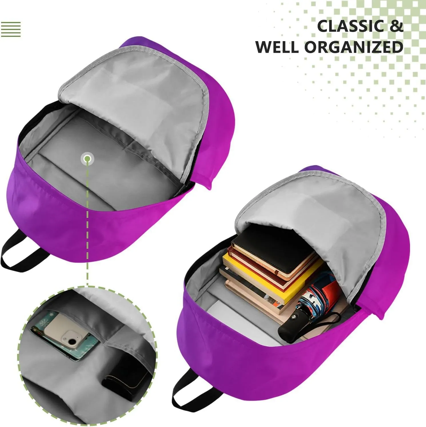 Joko Ivery Purple Gradient Laptop Backpack Travel Bag 15.6 Inch Work Bags Water Resistant Daypack Large Capacity Backpacks for Men Nurse Women Working Trip Travel Accessories Gifts