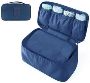 King&Pig Bra Underwear Storage Bag Travel Bag Trip Handbag Luggage Traveling Bag Pouch Case Suitcase Space Saver Container Bags (navy)