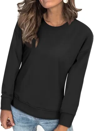 KINGFEN Womens Sweatshirts Fall Fashion 2024 Long Sleeve Tops Comfy Crewneck Casual Shirts