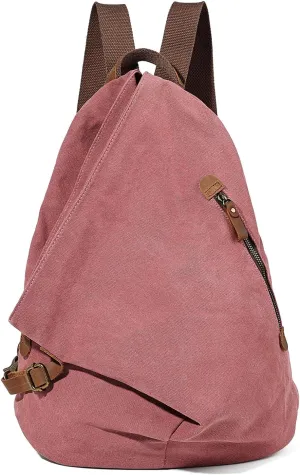 KL928 Canvas Vintage Backpack  Large Casual Daypack Outdoor Travel Rucksack Hiking Backpacks for Men Women