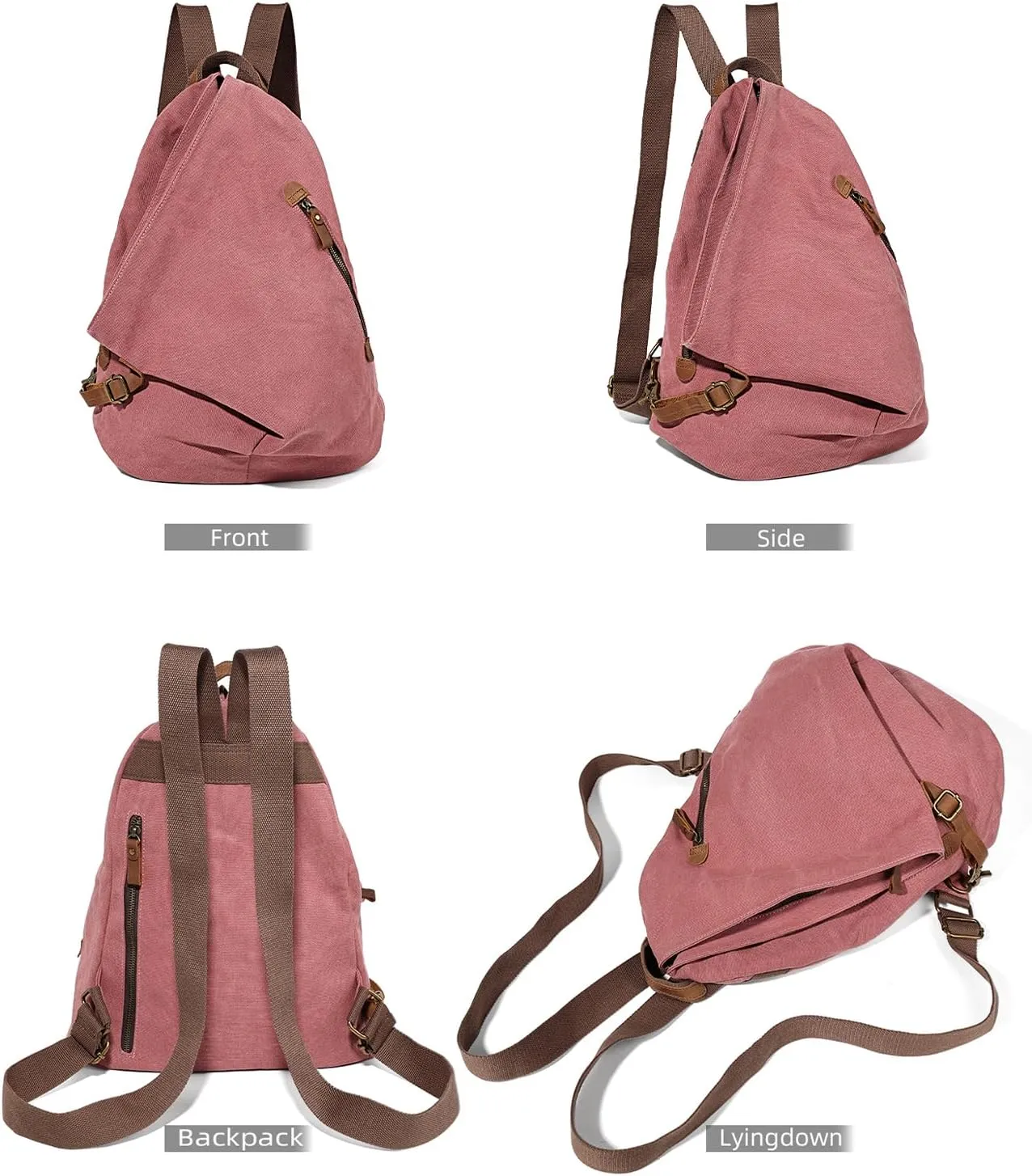 KL928 Canvas Vintage Backpack  Large Casual Daypack Outdoor Travel Rucksack Hiking Backpacks for Men Women