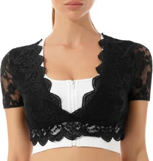 Ladies Elegant Classical Halloween Beer Festival Regular Bottom Lace Small Shirt Top Wrapped Chemise Lingerie for