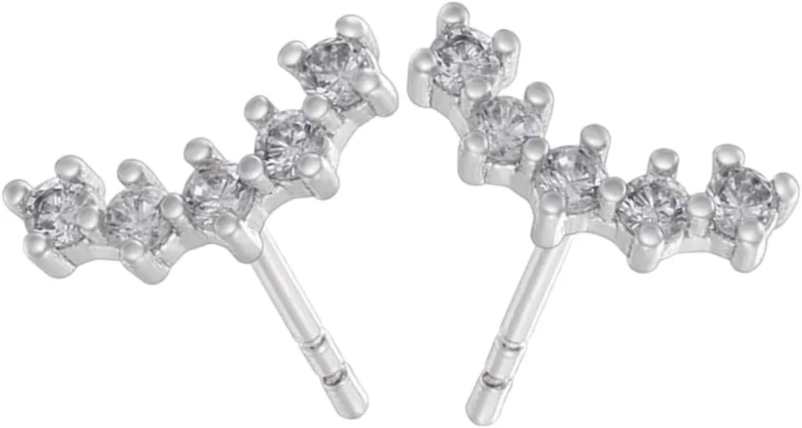 LIFKOME Small Drill Rhinestone Earrings Rhinestone Ear Decors Earring for Lady Chic Earrings Fashion Earrings