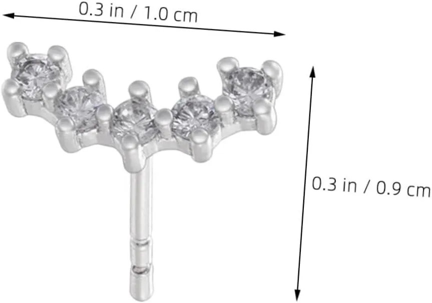 LIFKOME Small Drill Rhinestone Earrings Rhinestone Ear Decors Earring for Lady Chic Earrings Fashion Earrings