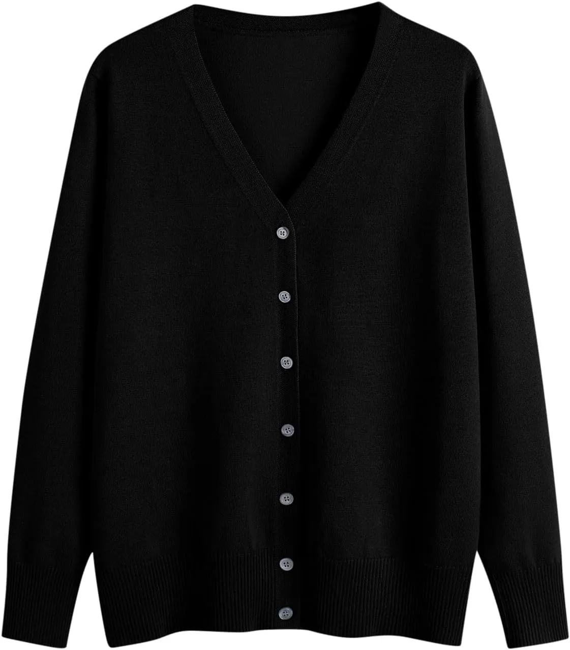 Light Weight Sweaters for Women Casual v Neck Button Up Knit Cardigan Open Front Solid Outwear Coats Fall Fashion
