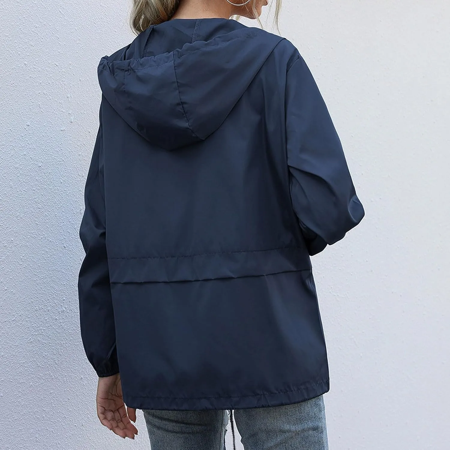 Lightweight Rain Jacket Women Windbreaker Waterproof Zip Up Casual Jackets Fall Lady Jackets for Women Girls
