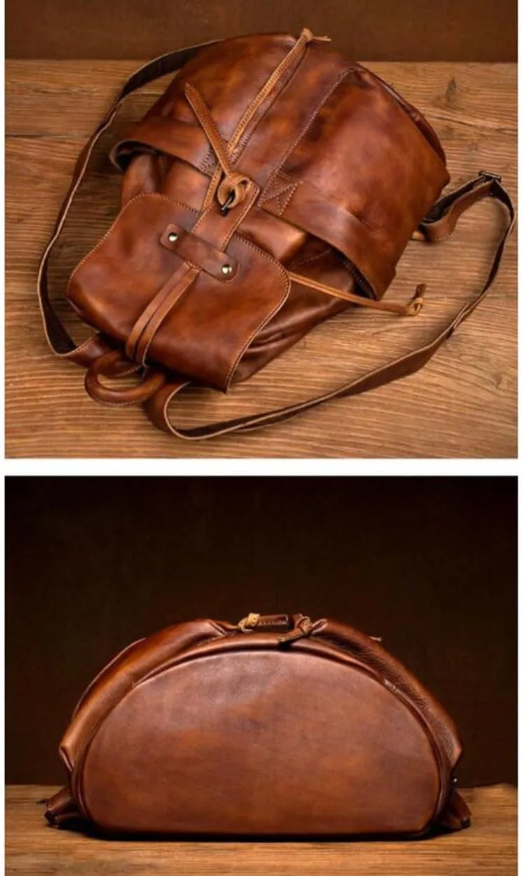 Luggage Backpacks Genuine Leather Laptop Bags Casual Daypack Mens Briefcases Computers Bags 16.5Inch