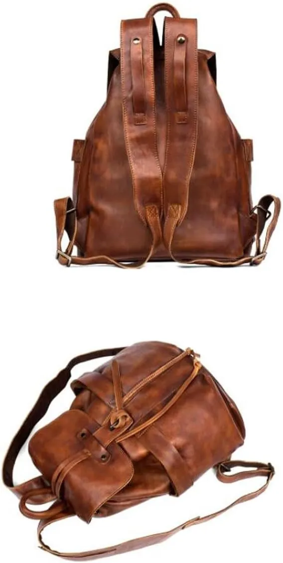 Luggage Backpacks Genuine Leather Laptop Bags Casual Daypack Mens Briefcases Computers Bags 16.5Inch