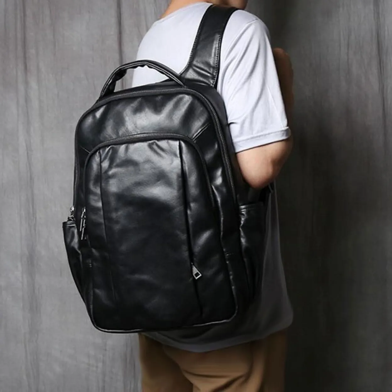 Luggage Backpacks Mens Briefcases Genuine Leather Laptop Bags Bookbags Travel Bags Casual Daypack