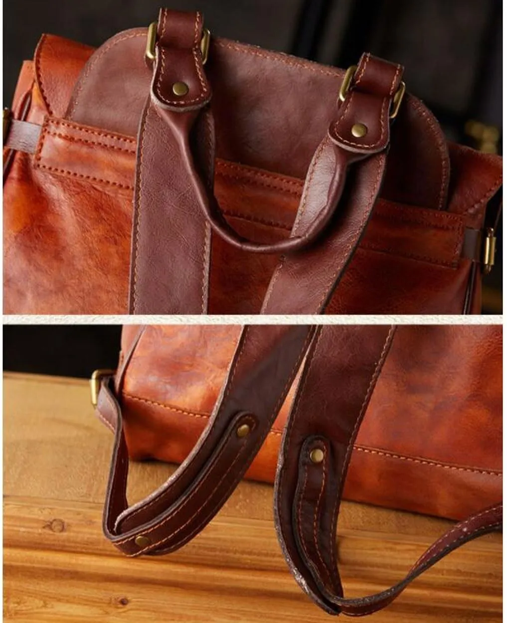 Luggage Bags Backpacks Genuine Leather Laptop Bags Casual Daypack Mens Briefcases Computers Bags Bookbags