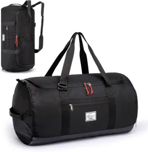 Lyweem 60L Duffle Bag for Men Travel Duffel Bag Large Size for Women Weekender Overnight with Shoes Compartment Multifunctional Gym Bags, Black