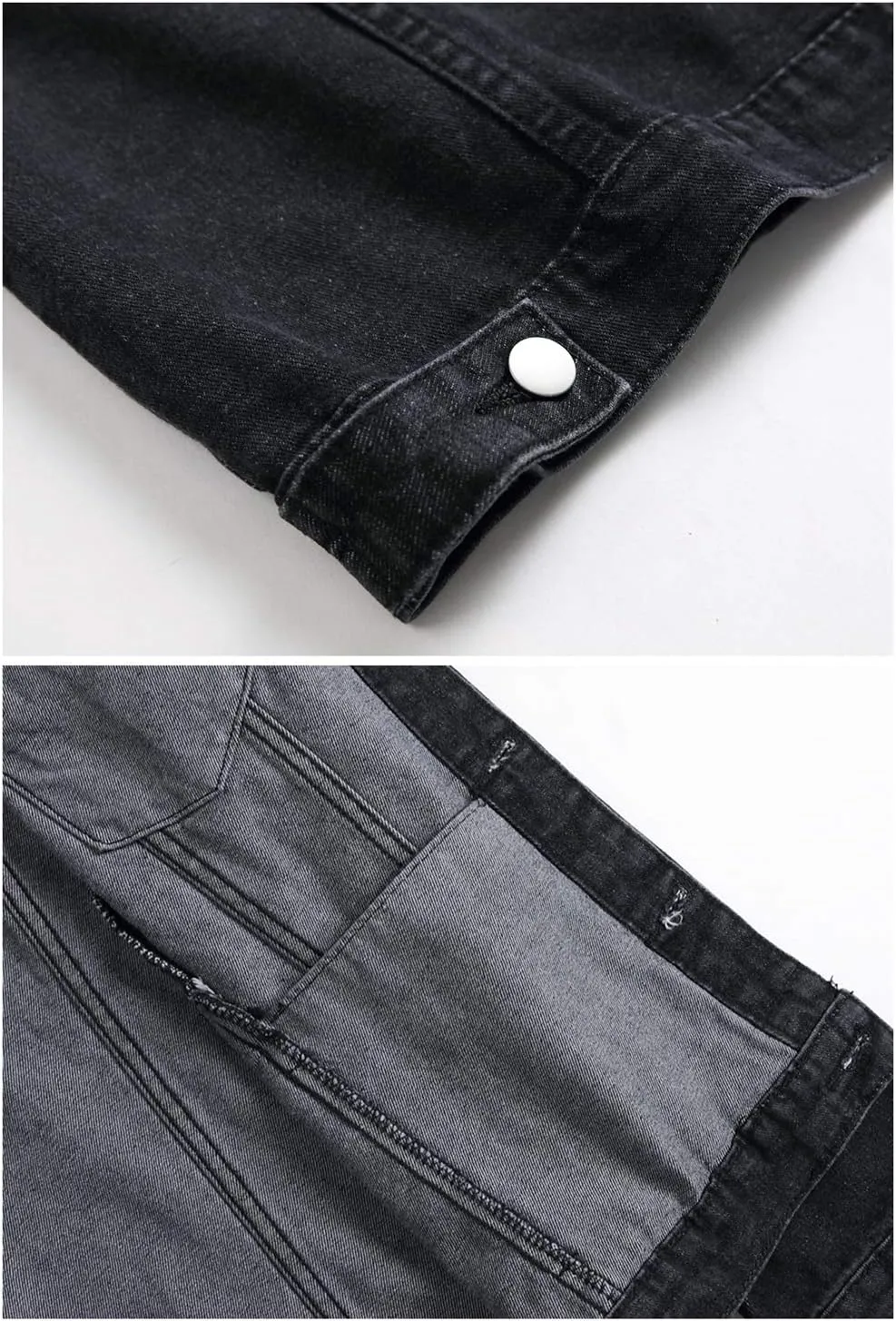 LZLER Men's Denim Jackets Distressed Destroyed Classic Vintage Slim Fit Ripped 2024 Fashion Trendy Trucker Jean Jackets