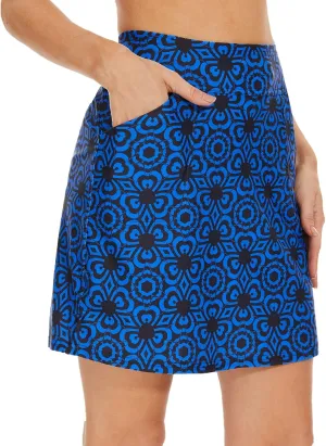 M MOTEEPI Skorts Skirts for Women 18" Athletic Golf Skort with Pockets Casual Dressy High Waist