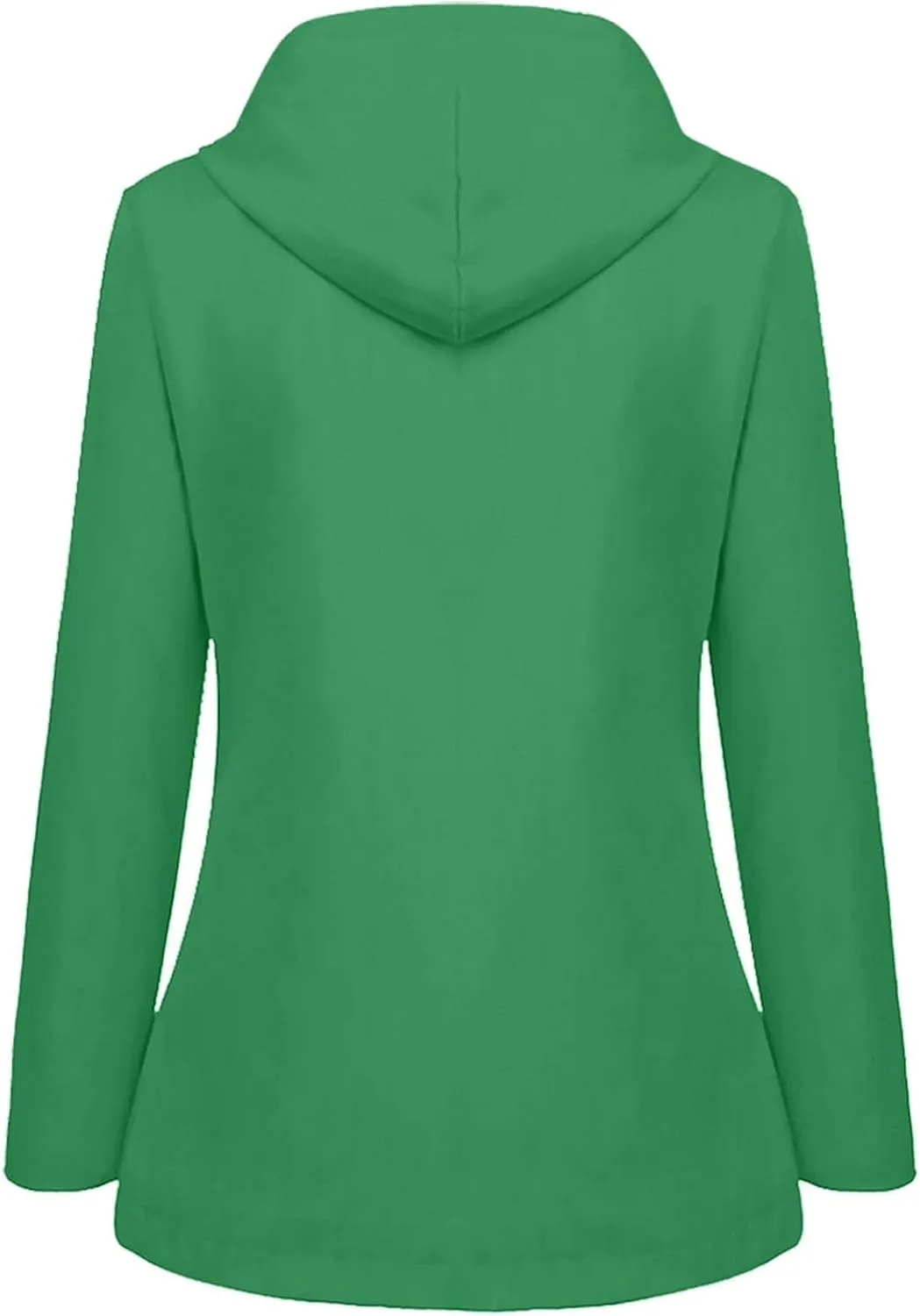 maisdgop Rain Jacket for Women Waterproof Solid Travel Hiking Coats Windproof Hooded Raincoat Long Sleeve Zip up Windbreaker