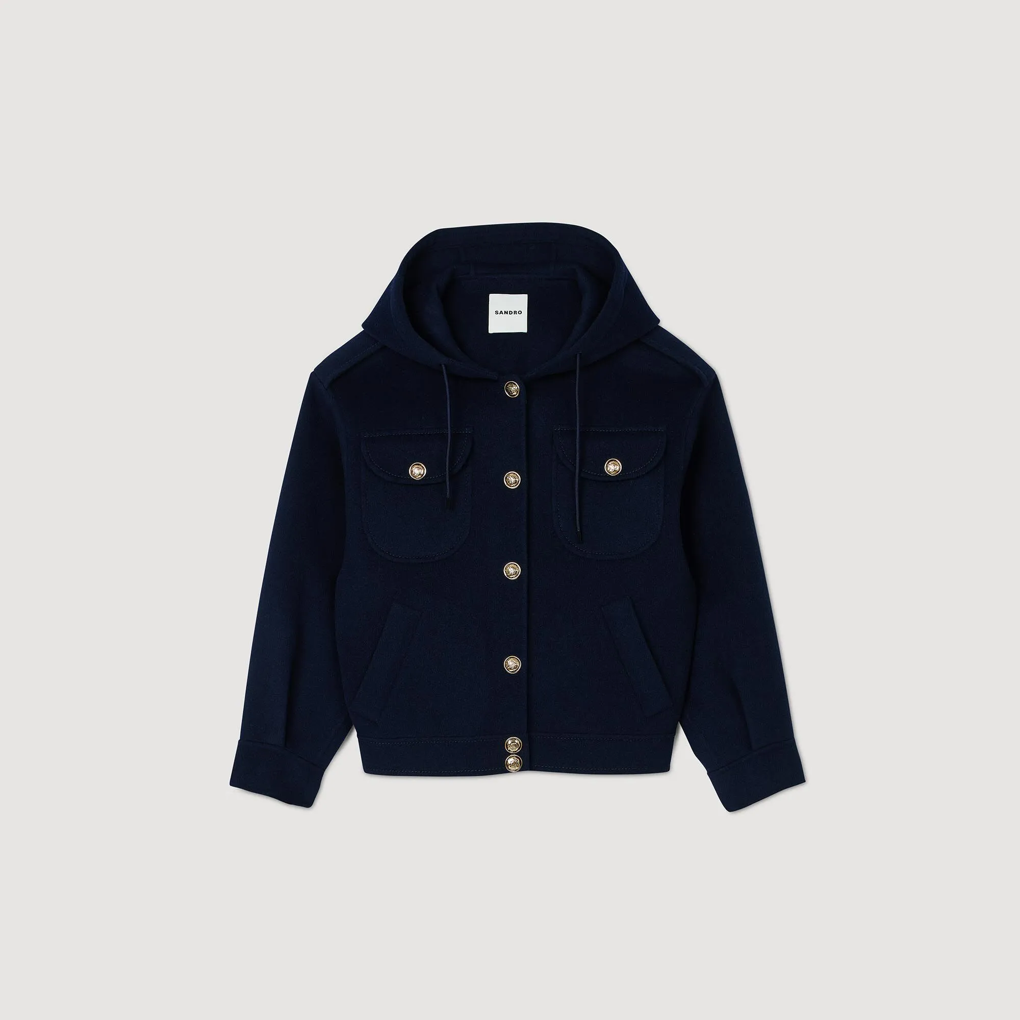 Marjane Double-Faced Wool Coat Navy Blue