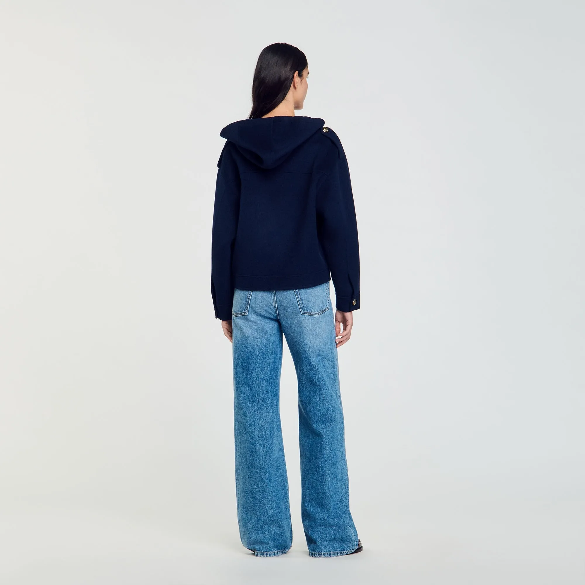Marjane Double-Faced Wool Coat Navy Blue
