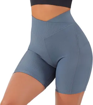 Maternity Yoga Shorts Biker Women High Waisted Shorts Shorts Butt Cross Waist Workout Lifting V Yoga Shorts