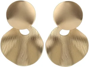 Matte Gold Dangle Earrings for Women Big Drop Earrings Long Geometric Statement Earrings for Women