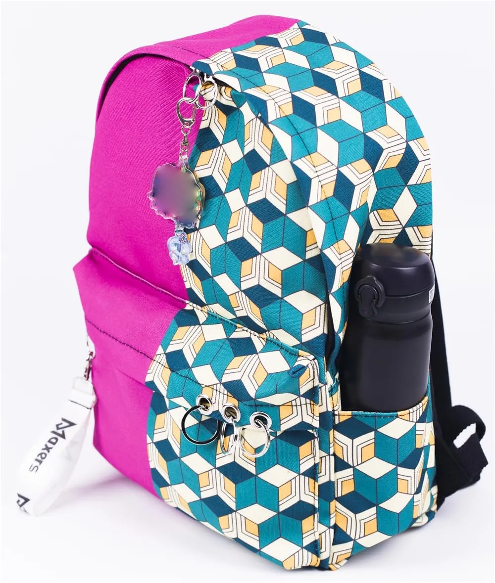 Maxer School Bag Outdoor Casual Shoulders Backpack Japanese Anime Travel Daypacks for Women Men Teens Kids