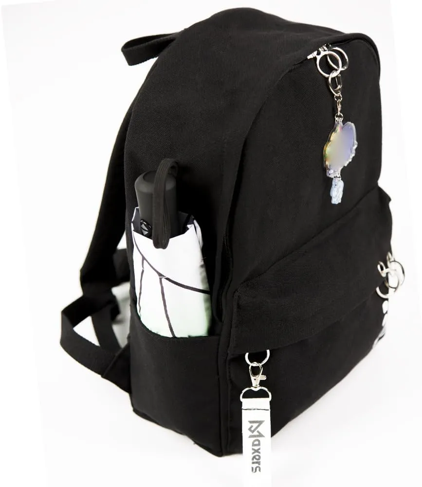 Maxer School Bag Outdoor Casual Shoulders Backpack Japanese Anime Travel Daypacks for Women Men