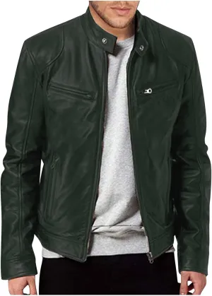 Men Windbreaker Jacket Thick Winter Jacket Men Vintage Cool Jacket Leather Long Sleeve Autumn Winter Stand Collar Club Coat