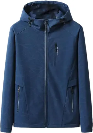 Men Windproof Waterproof Sport Jackets Coats Casual Hooded Prints Outdoor Jackets Tops