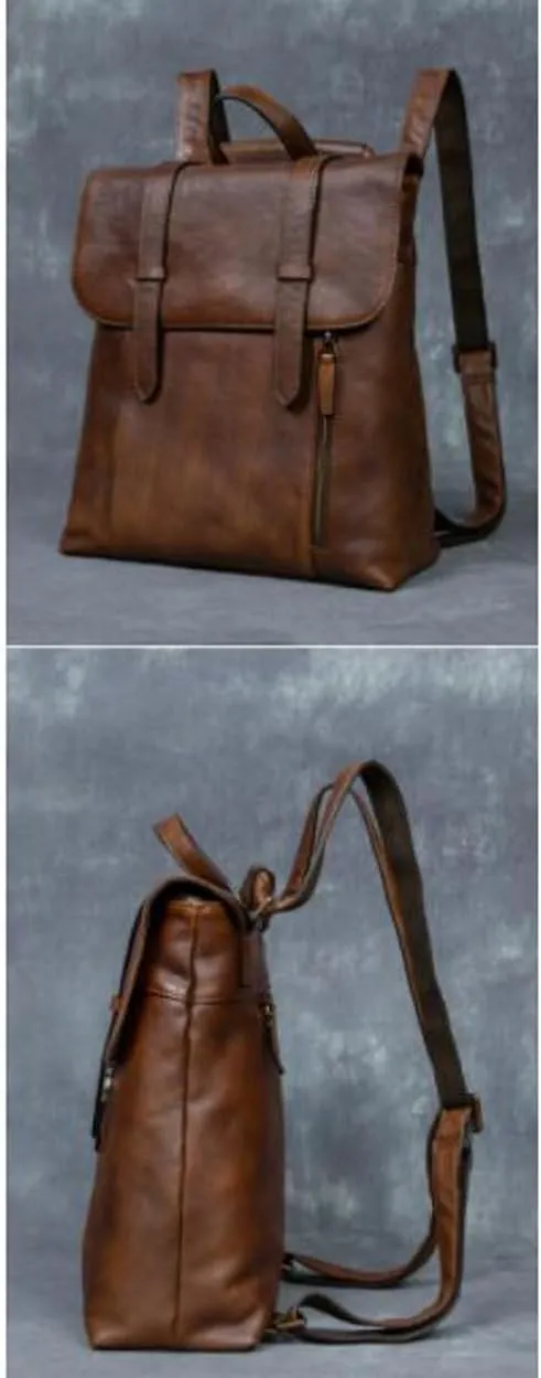 Mens Backpacks Genuine Leather Laptop Bags Briefcases Luggage Travel Bags Casual Daypack Messenger Shoulder Bags