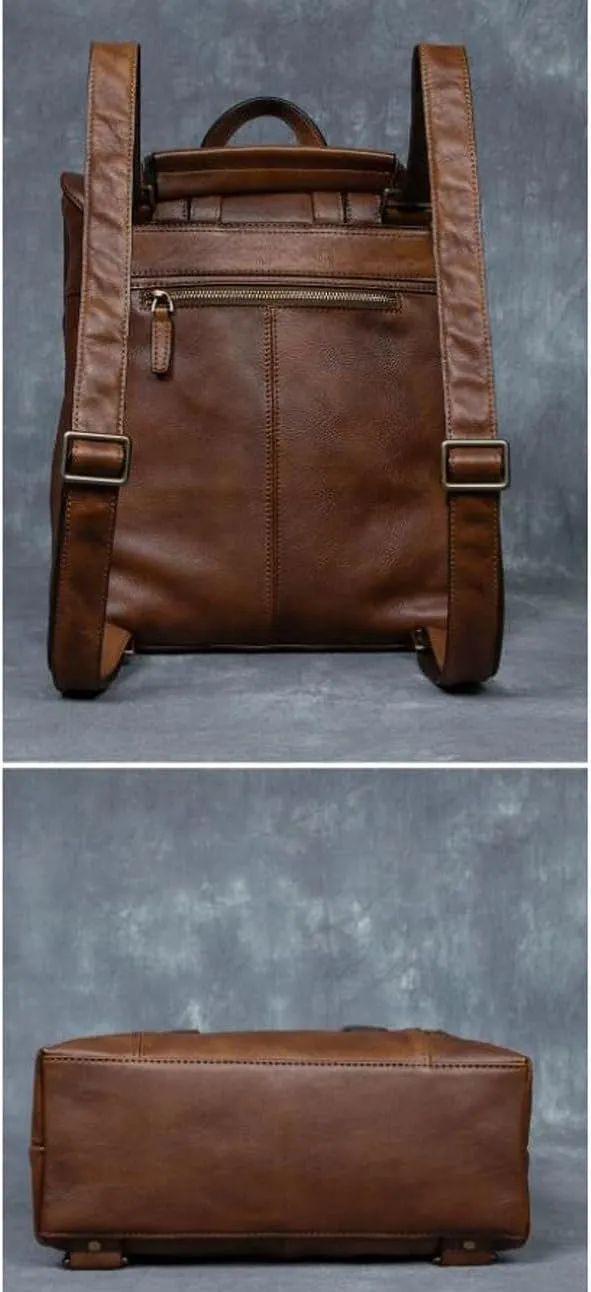 Mens Backpacks Genuine Leather Laptop Bags Briefcases Luggage Travel Bags Casual Daypack Messenger Shoulder Bags