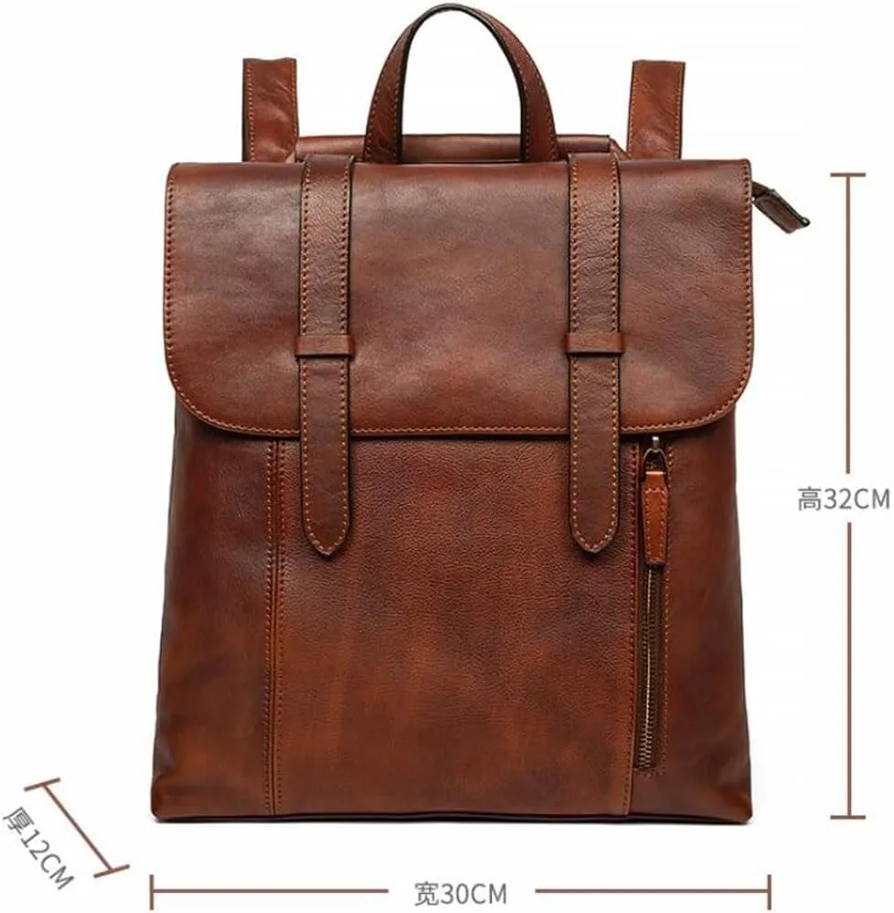 Mens Backpacks Genuine Leather Laptop Bags Briefcases Luggage Travel Bags Casual Daypack Messenger Shoulder Bags