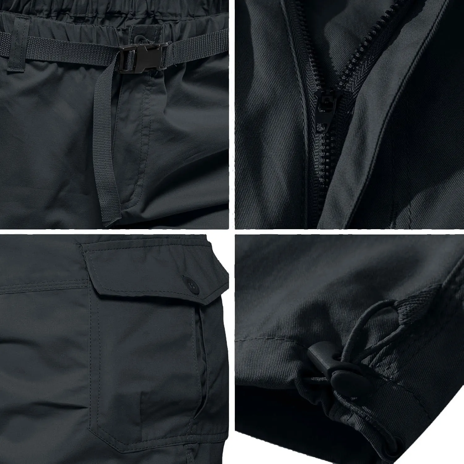 Mens Cargo Shorts 3/4 Relaxed Fit Army Tactical Running Shorts 7 Pockets Elastic Waist Cotton Sports Hiking Pants 2024 Trend