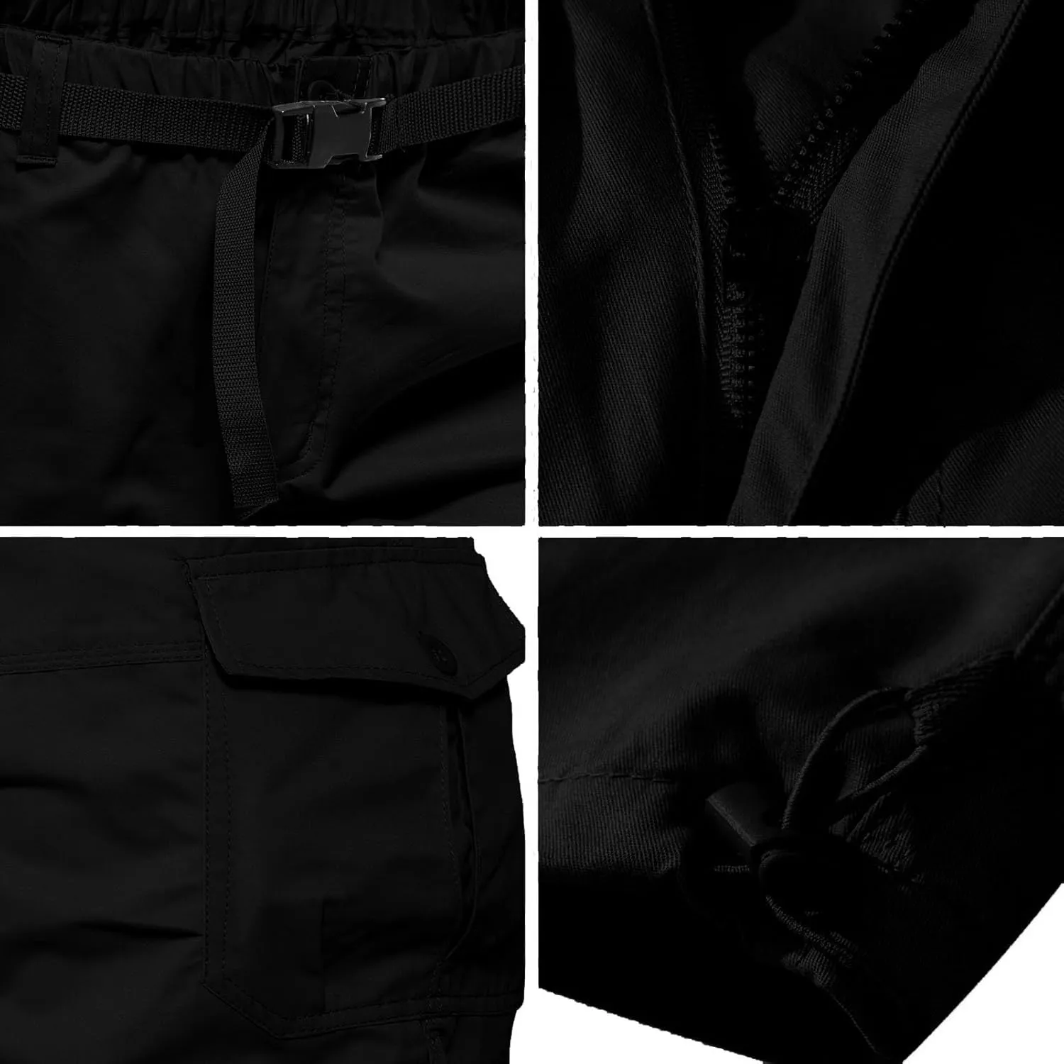 Mens Cargo Shorts 3/4 Relaxed Fit Army Tactical Running Shorts 7 Pockets Elastic Waist Cotton Sports Hiking Pants 2024 Trend