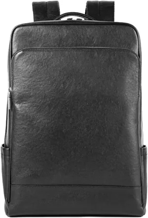 Mens Casual Daypack Backpacks Travel Bags Weekender Bags Genuine Leather Laptop Backpacks Briefcases (Color : Black)