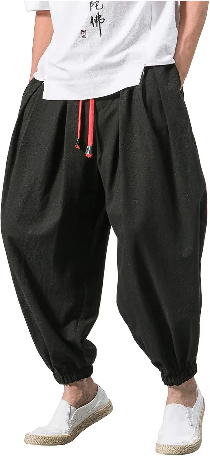 Mens Casual Pants Mens Slim Fit Pants Gym Pants Fashion Drawstring Pocket Straight Leg Overalls Casual Pants