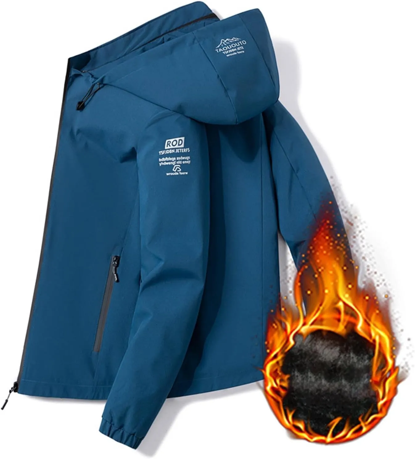 Mens Jackets Lightweight Rain Gear for Men Waterproof Casual Stylish Warm Winter Coat Snow Windbreaker Sweatshirt