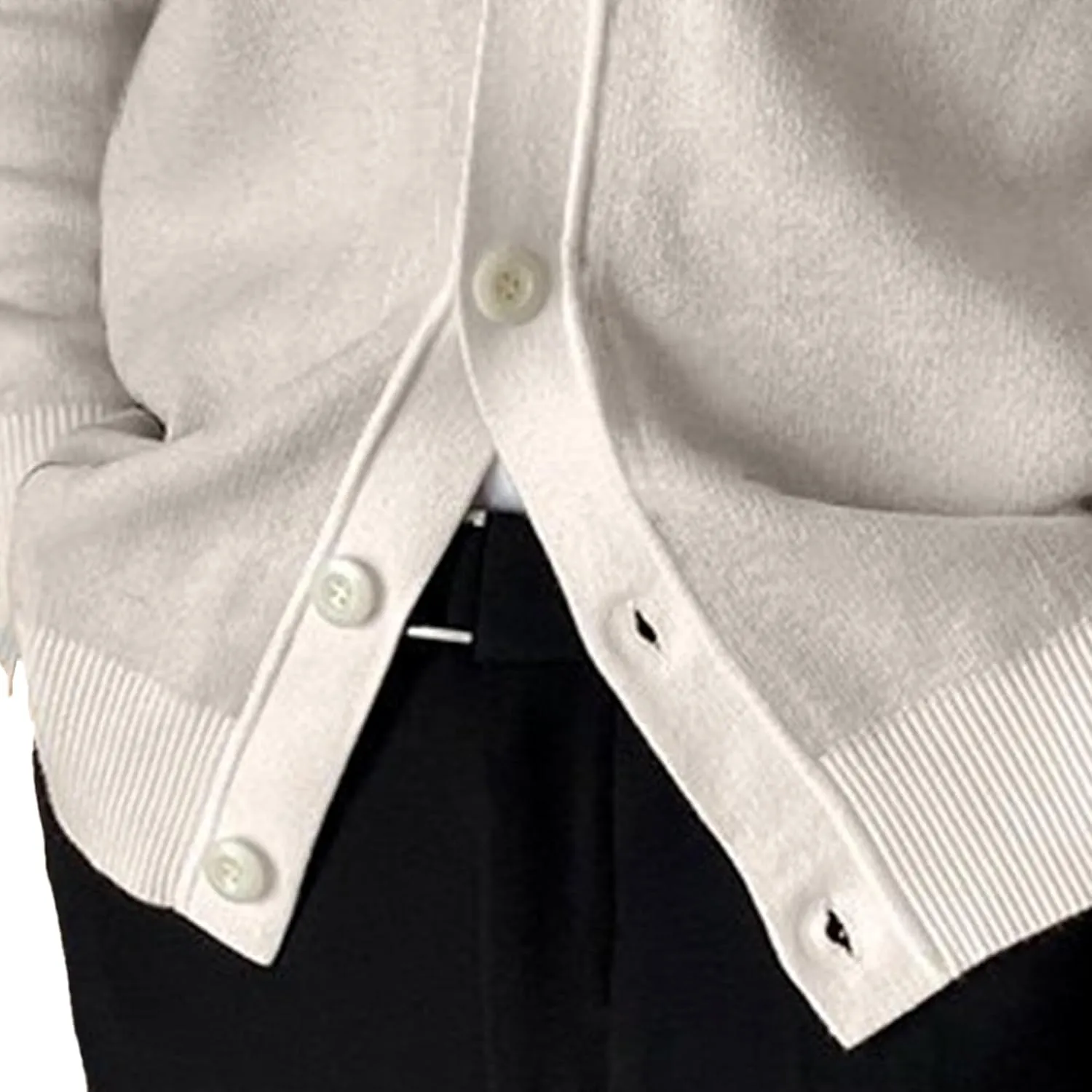 Men's Lapel Cardigan Sweater Knit Polo Long Sleeve Button Cardigans Slim Fit Casual Ribbed Knitted Jacket