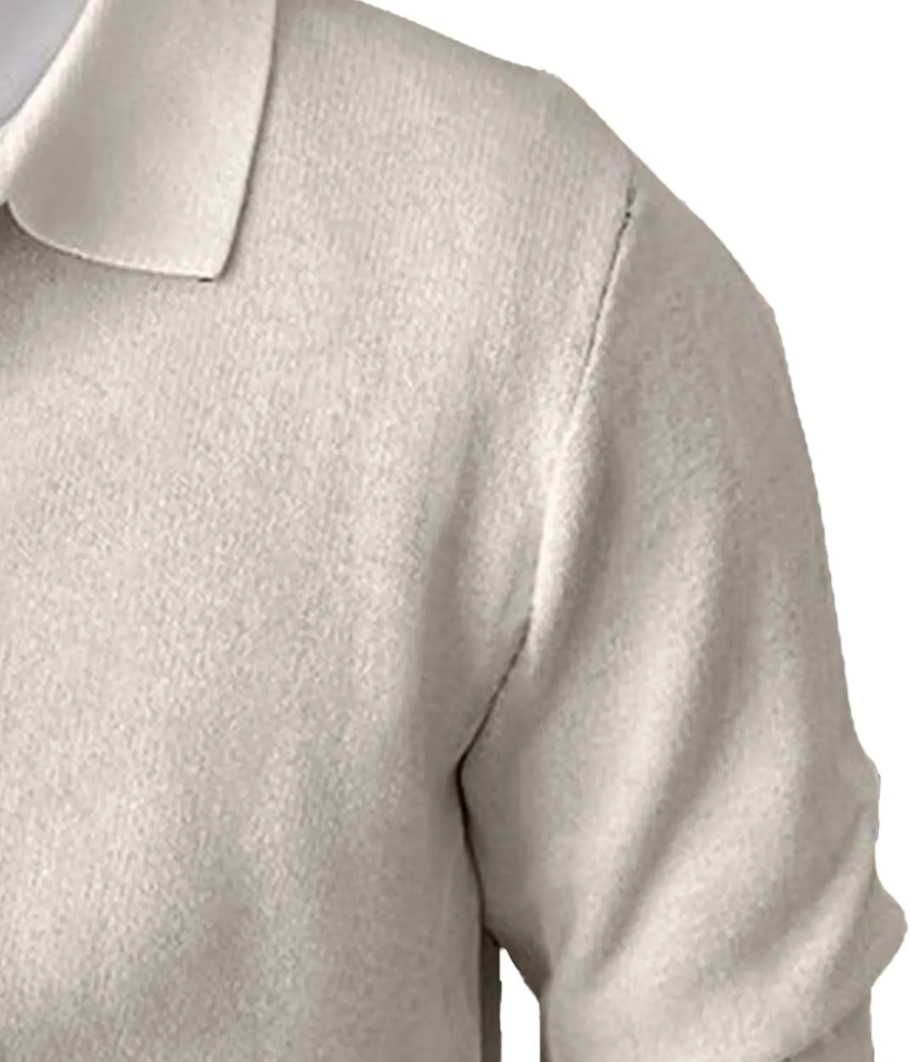 Men's Lapel Cardigan Sweater Knit Polo Long Sleeve Button Cardigans Slim Fit Casual Ribbed Knitted Jacket