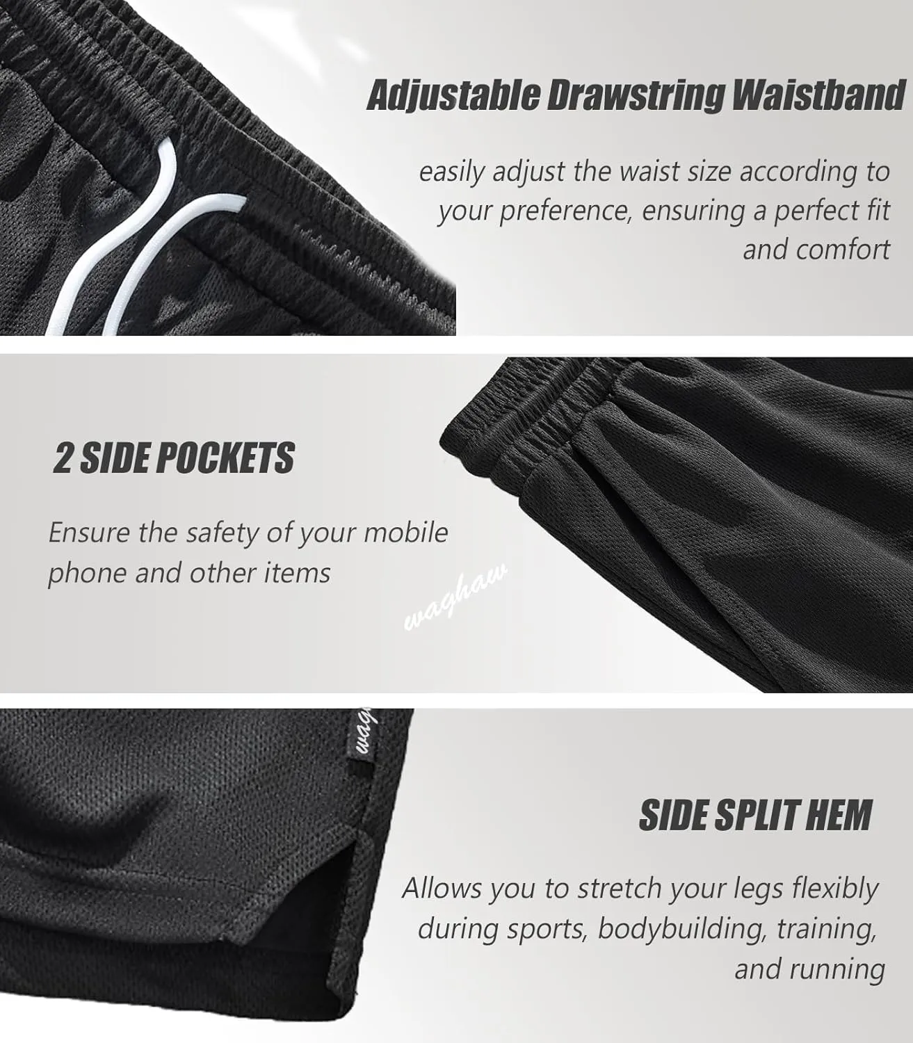 Men's Mesh Running Shorts 5 Inch Shorts Mens Workout Shorts 5 Inch Gym Shorts Men with Pockets