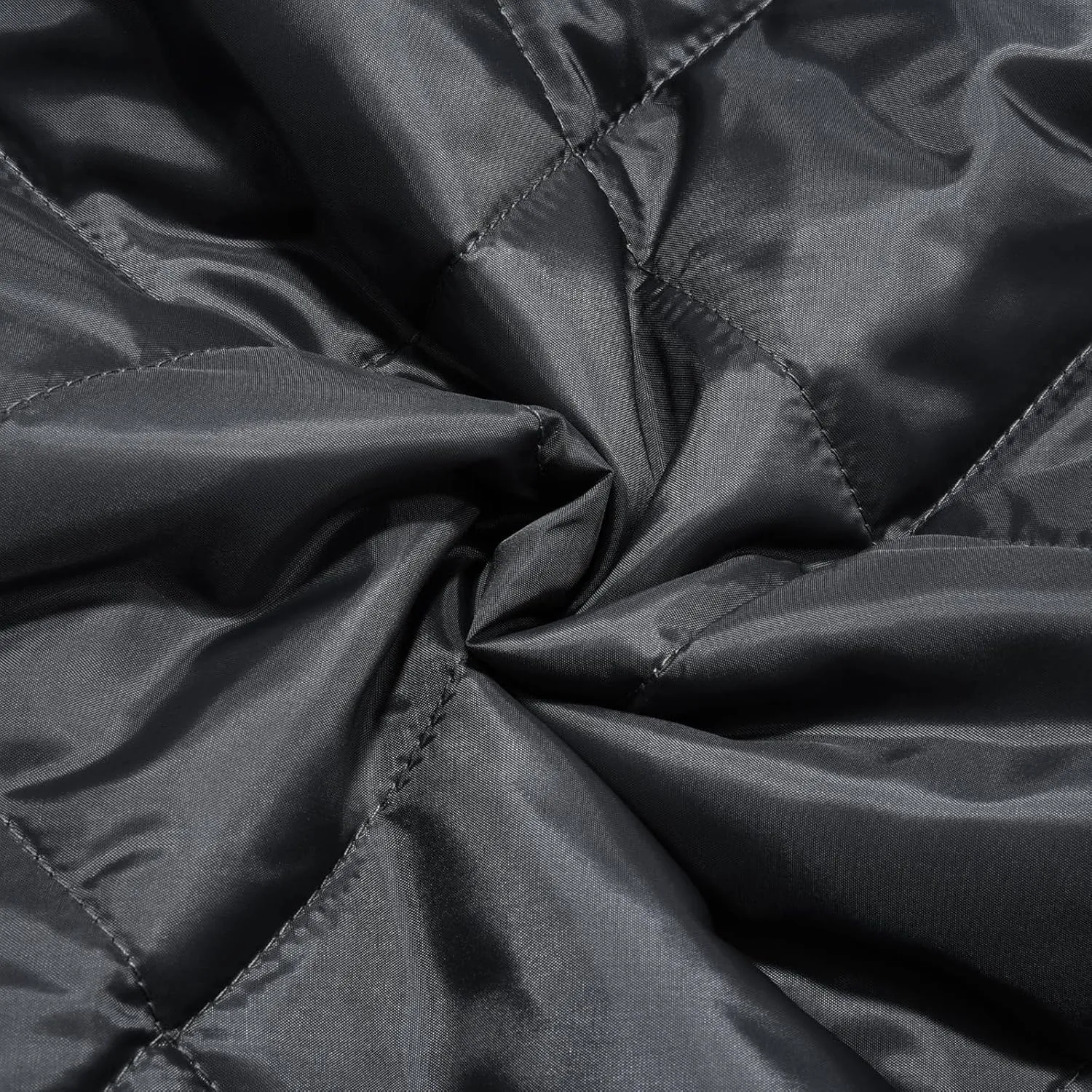 Men's Rhombic Cotton-Padded Jacket Solid Color Loose Jacket Arm Zipper Coat Warm Autumn Winter