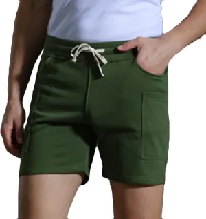 Mens Running Shorts Gym Casual Athletic Shorts Fitted Drawstring Stretchy Shorts Solid Workout Shorts Beach Vacation