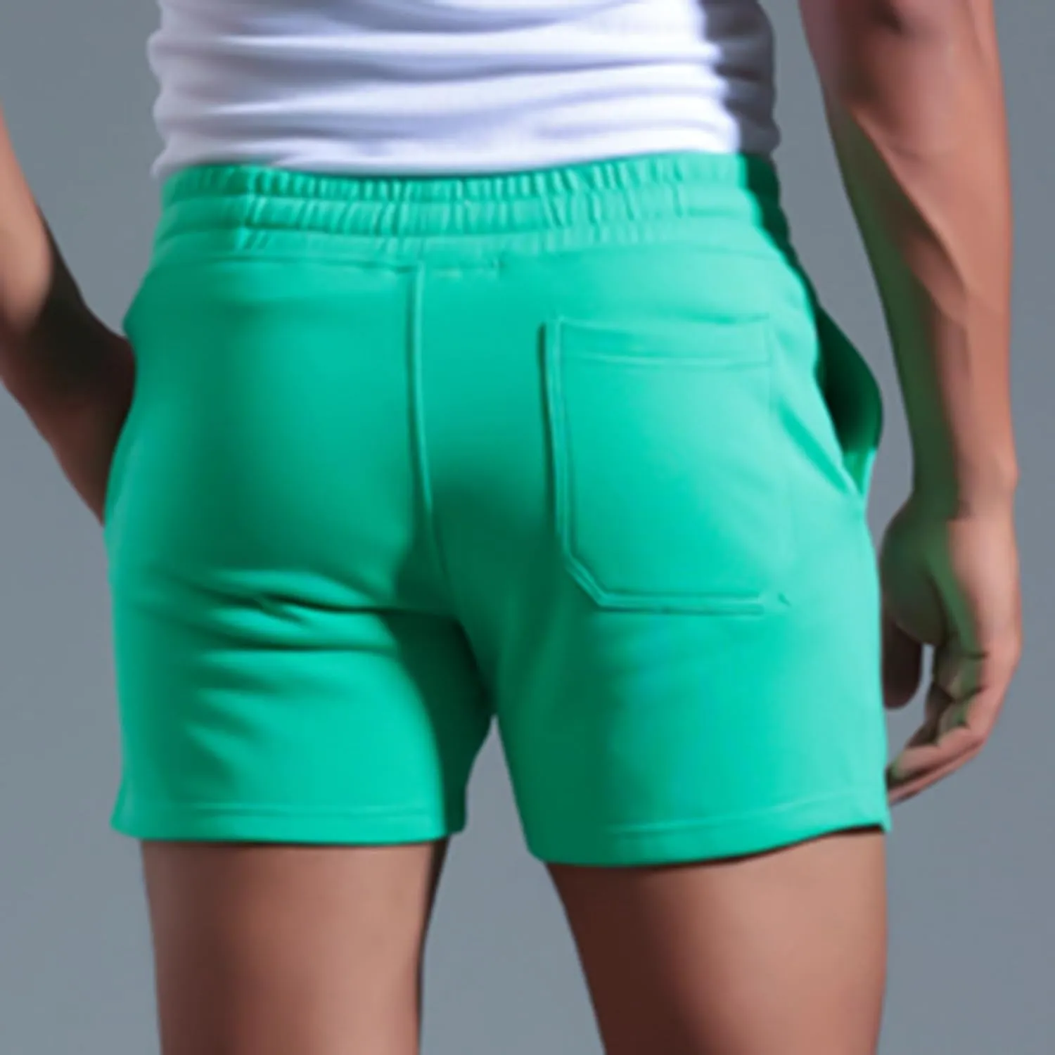 Mens Running Shorts Gym Casual Athletic Shorts Fitted Drawstring Stretchy Shorts Solid Workout Shorts Beach Vacation