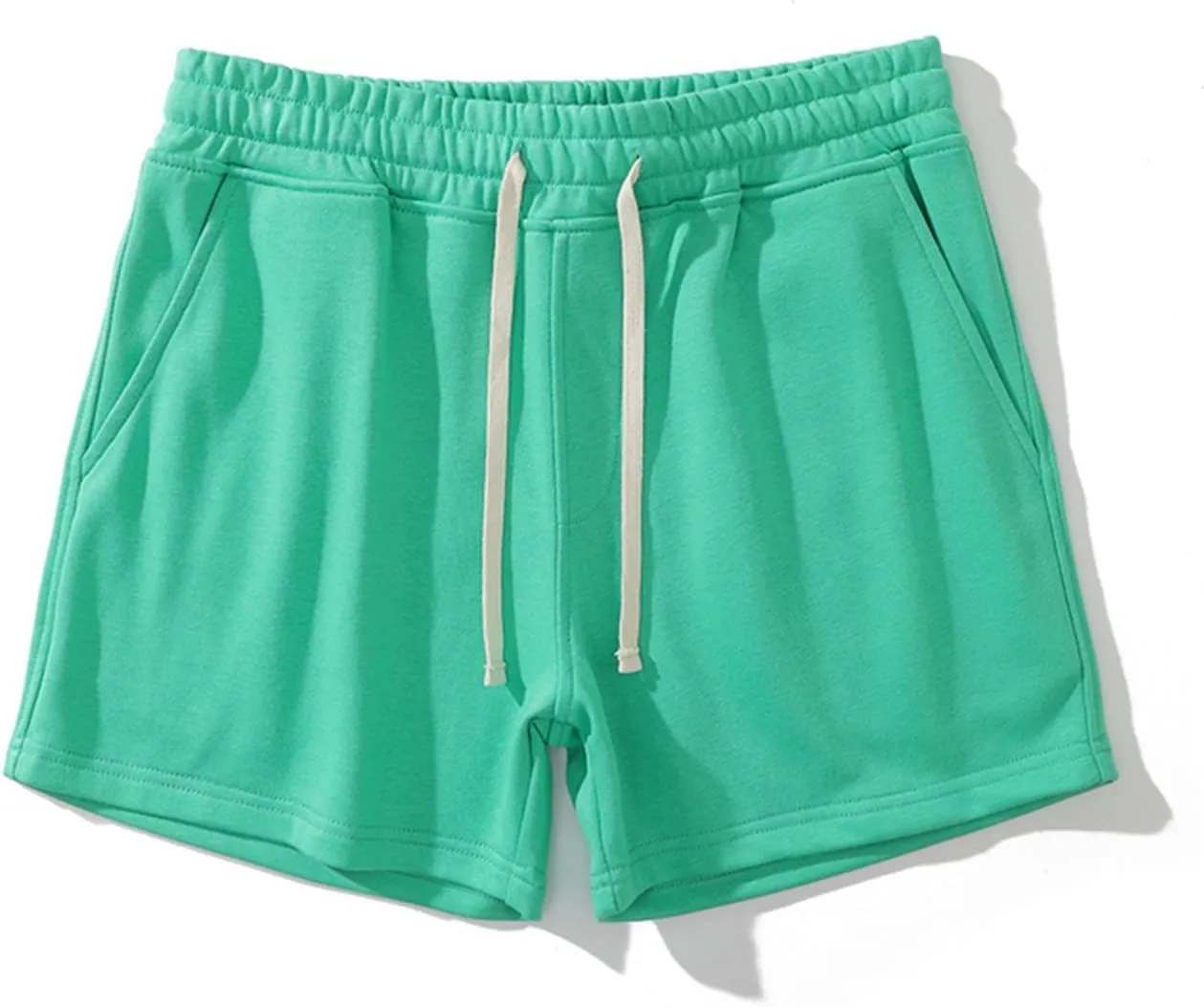 Mens Running Shorts Gym Casual Athletic Shorts Fitted Drawstring Stretchy Shorts Solid Workout Shorts Beach Vacation