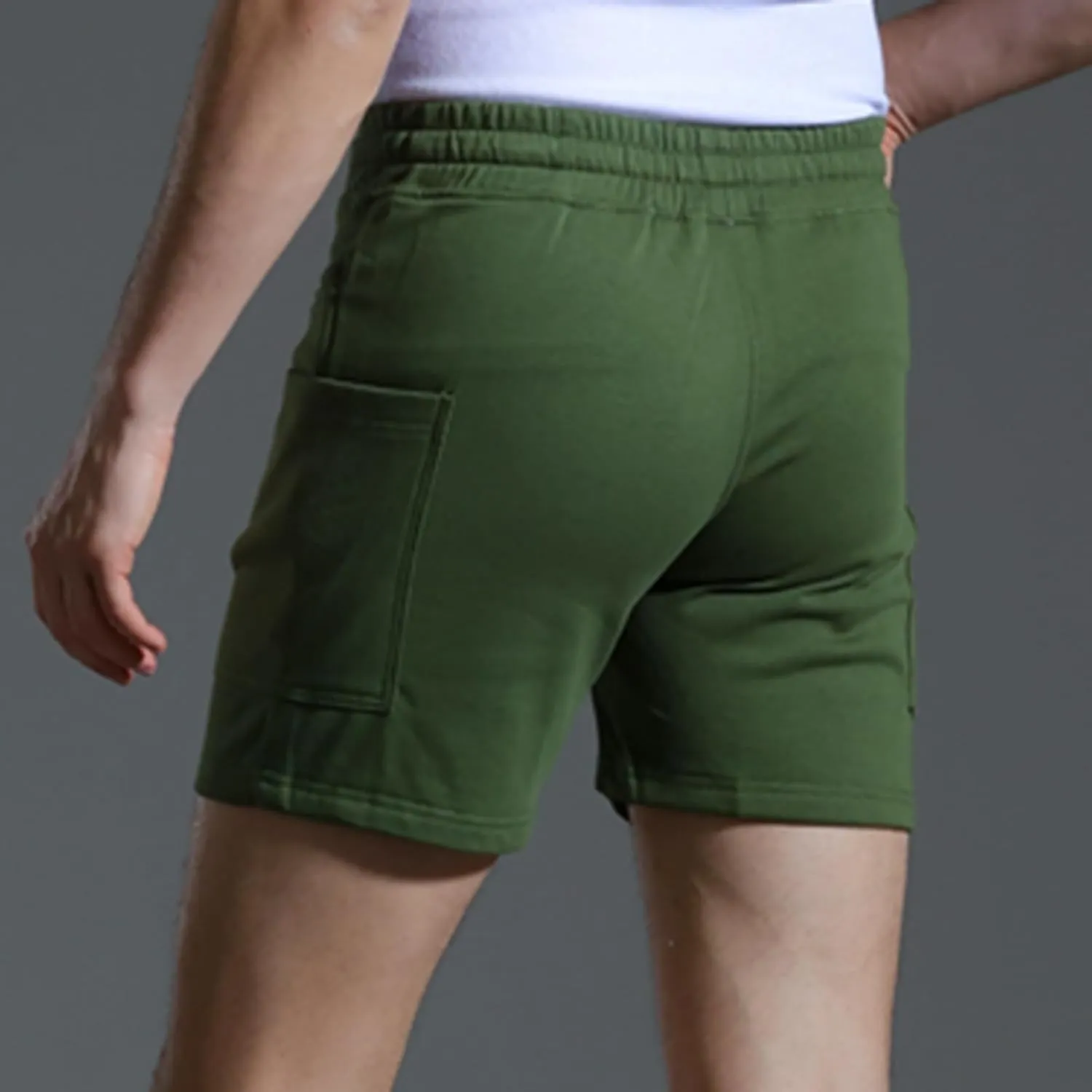 Mens Running Shorts Gym Casual Athletic Shorts Fitted Drawstring Stretchy Shorts Solid Workout Shorts Beach Vacation