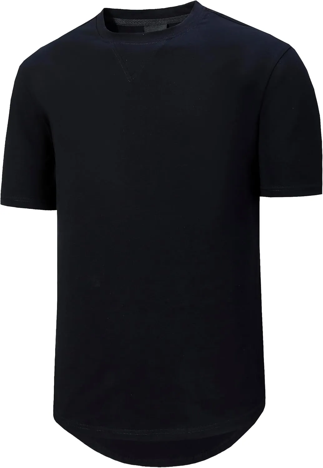Men's Short Sleeve Longline T-Shirts - Premiu Hipster Hip Hop Tees for Men