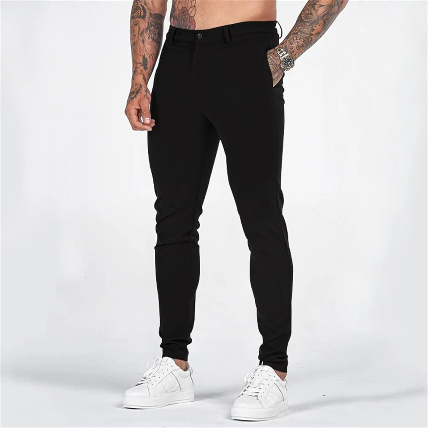 Mens Slim Fit Chino Pants Stretch Golf Pants Men Relaxed Fit Dress Business Casual Dress Pants Cargo Jogger Pants