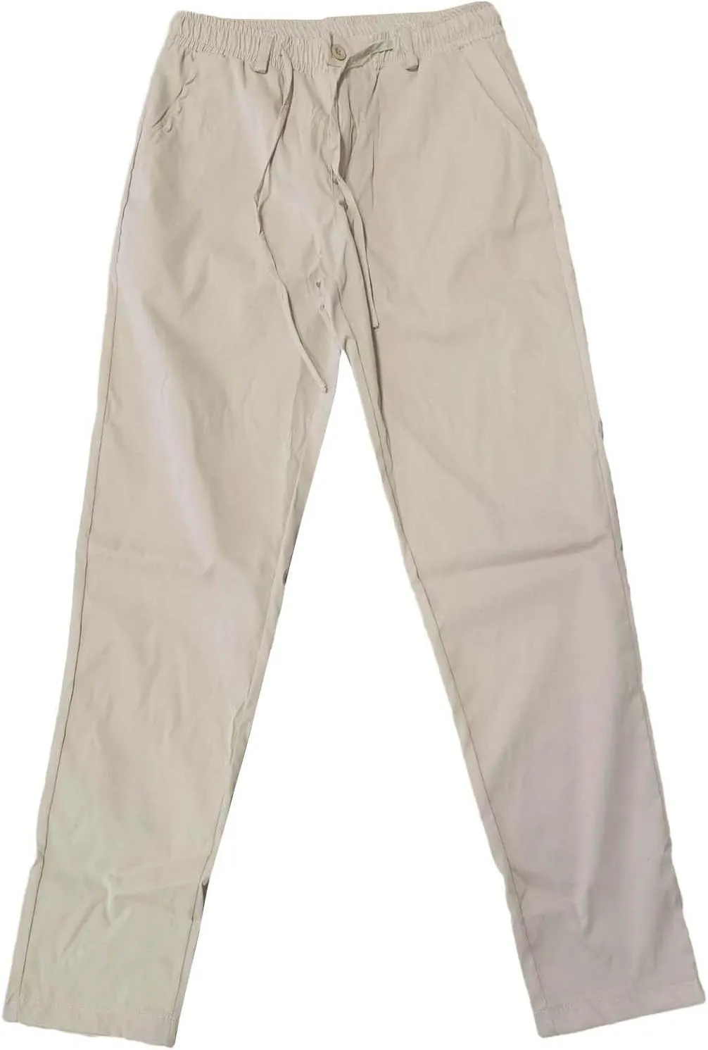 Mens Slim Fit Stretchy Casual Pants with Drawstrings Breathable Tapered Chino Pants for Work Flat Front Casual Golf Pant