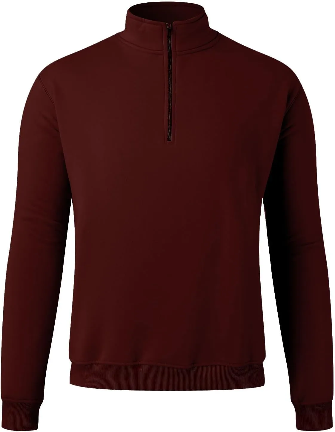 Mens Sweatshirts 1/4 Zipper Stand Collar Long Sleeve Pullover Tops Fall Winter Solid Casual Athletic Sweater Tops
