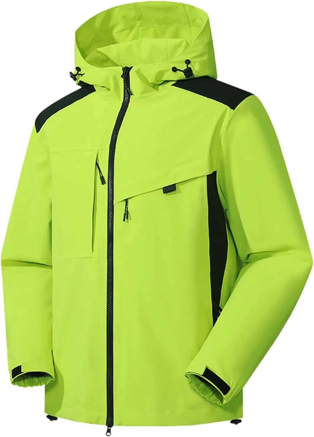 Men's Tactical Jacket Waterproof Softshell Fleece Lined Hooded Coats Outdoor Hiking Windbreaker