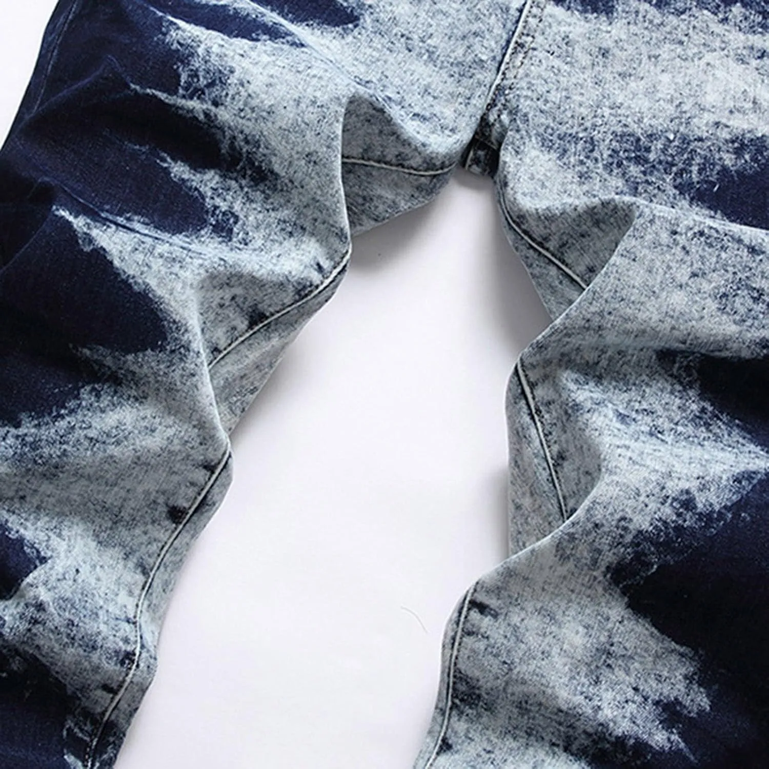 Mens Trend Ripped Jeans Distressed Hipster Street Straight Leg Plus Size Denim Pants Relaxed Fit Stretch Skinny Classic Jean